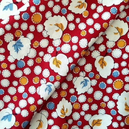 COTTON | DOT & LEAF (Red)
