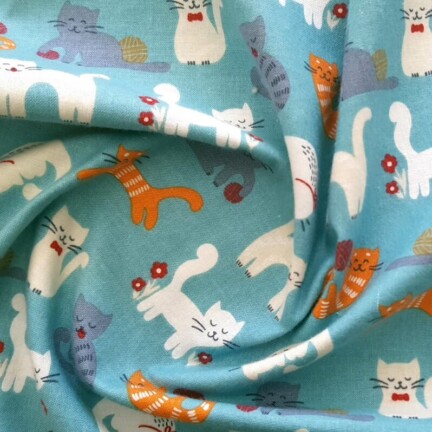 COTTON | CATS (Blue)