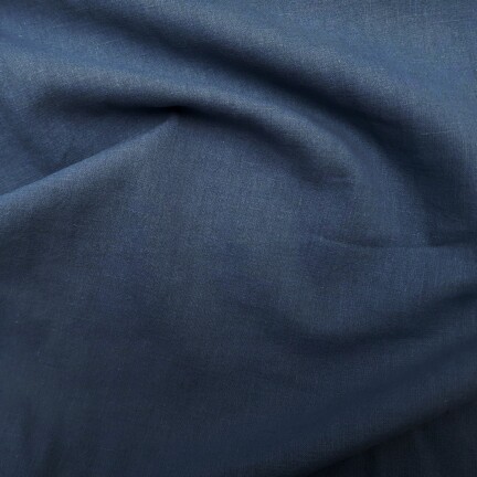 PRE-WASHED LINEN/COTTON | PLAIN (Blue)