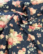 LINEN/COTTON | ENGLISH ROSE (Navy)