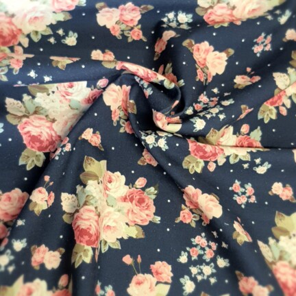 LINEN/COTTON | ENGLISH ROSE (Navy)