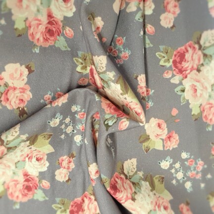 LINEN/COTTON | ENGLISH ROSE (Grey)
