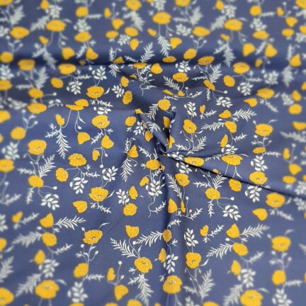 LINEN/COTTON | CALIFORNIA POPPY (Navy)