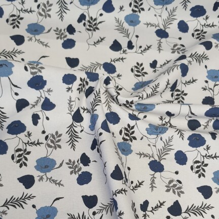 LINEN/COTTON | CALIFORNIA POPPY (Light Grey)