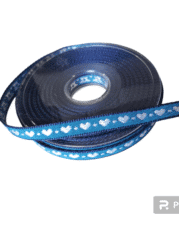 RIBBON | 10mm LITTLE HEART/BLUE EDGE WITH WHITE HEART