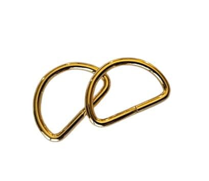 GOLD METAL FITTING |  D-RINGS 30mm