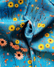 VISCOSE | OVER THE HILL VIEW (Teal)