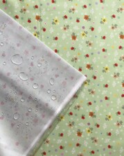 REVERSE SIDE ECO-LAMINATED | PANSIES (Tea Green)
