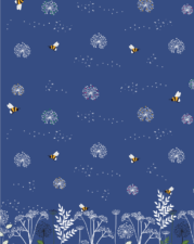 ECO-LAMINATED | CHANTING MEADOW D. BORDER (Sea Blue)