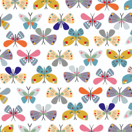 COTTON | BUTTERFLIES (White)