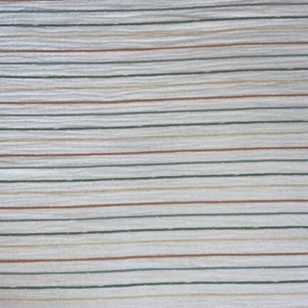 DOUBLE GAUZE COTTON | MULTI STRIPES (White)