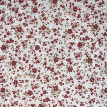 DOUBLE GAUZE COTTON | VINTAGE FLOWERS (White)