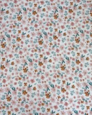 DOUBLE GAUZE COTTON | VINTAGE DITSY FLORAL (Orange)