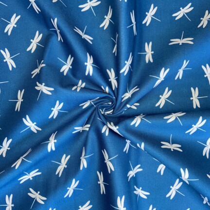 QUILTING COTTON | DRAGONFLIES (Cadet Blue)