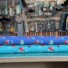 Garden Rose Bolts medium sapphire and pastel blue stacked on a cutting table