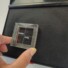 PNQ Square Stamp Set individual 40mm square stamp held in hand on stamp pad