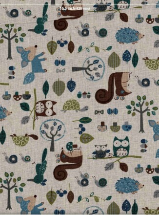 LINEN | FOX SQUIRREL (Blue)