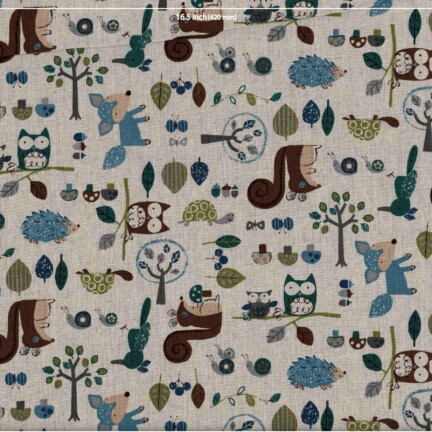 LINEN | FOX SQUIRREL (Blue)
