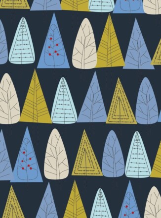 COTTON | TREES (Navy)