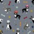 COTTON | RAINING HATS & DOGS (Dark Grey)