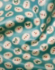 ECO-LAMINATED | STRAWBERRY FLOWERS (Turquoise)