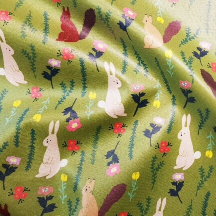 ECO-LAMINATED | RABBIT & SQUIRREL (Green)