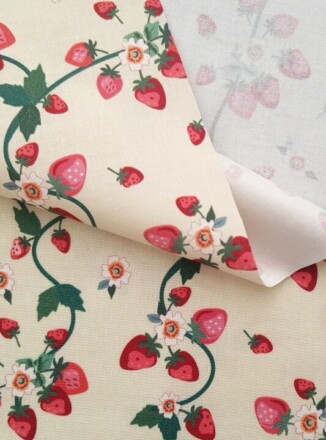 REVERSE SIDE ECO-LAM | STRAWBERRIES (Cream)