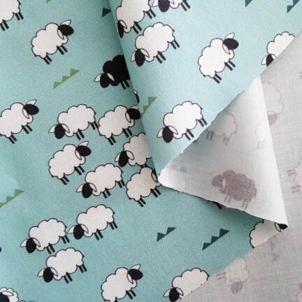 REVERSE SIDE ECO-LAM | SHEEP (Turquoise)