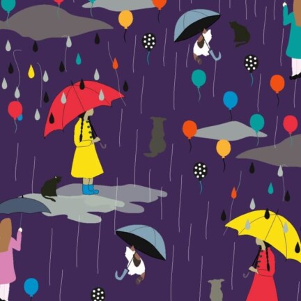 COTTON | RAINY DAY (Purple)