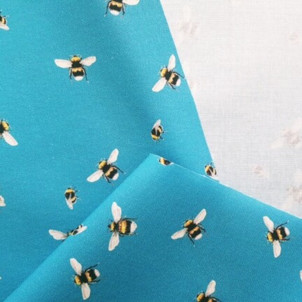 REVERSE SIDE ECO-LAM | BEE WORLD (Teal)