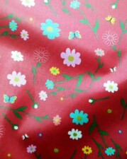 ECO-LAMINATED | DAISY & BUTTERFLIES (Red)