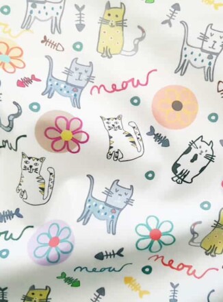 ECO-LAMINATED | MILLIE'S CATS (White)